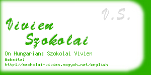 vivien szokolai business card